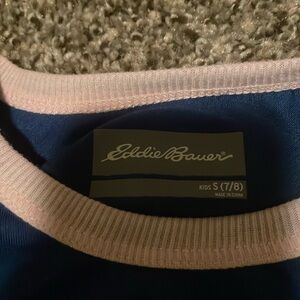 It’s a blue long sleeve pj shrit